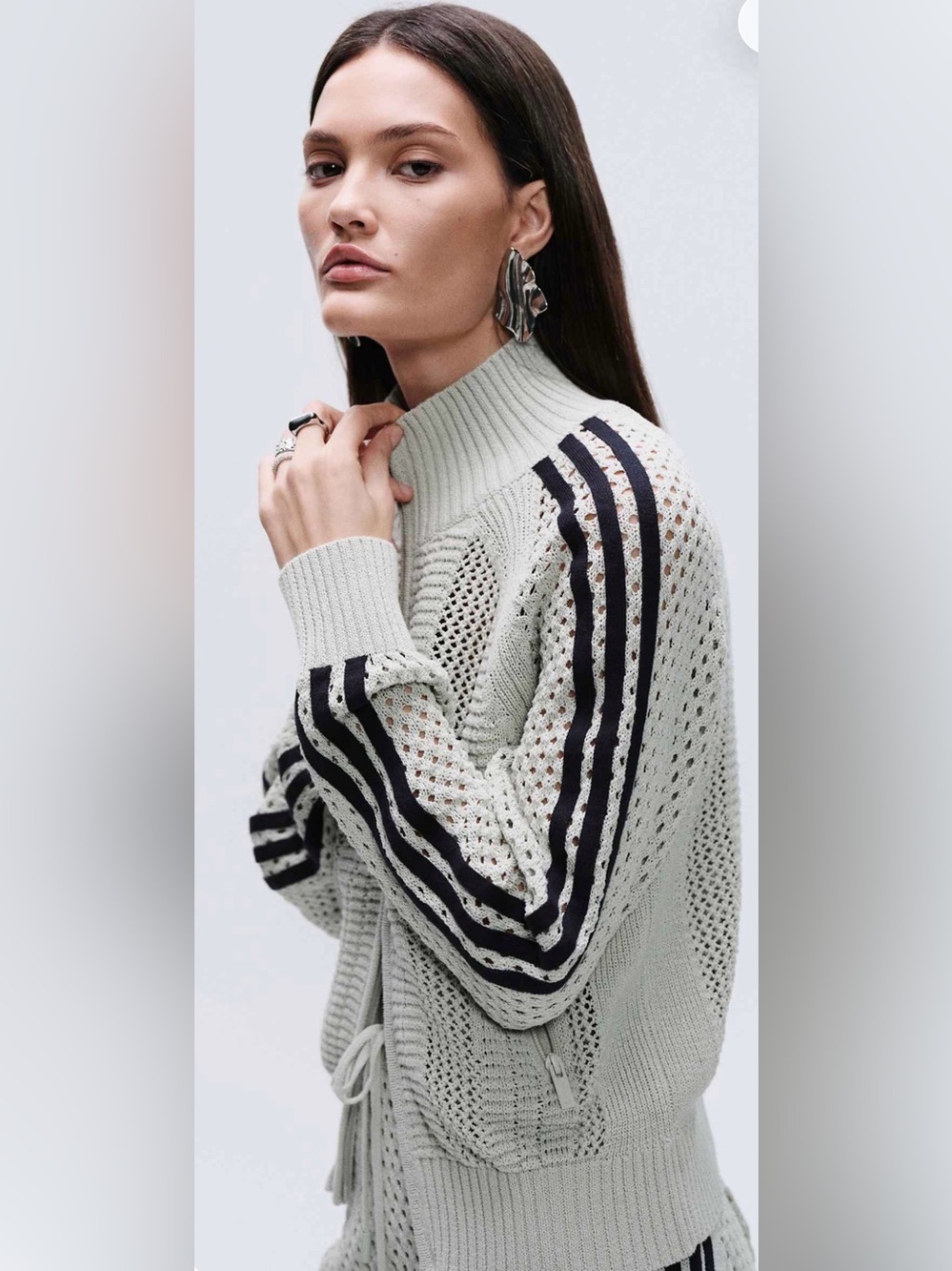 NWT adidas Originals × ASOS regular fit knit track jacket in sage green - Picture 3 of 6